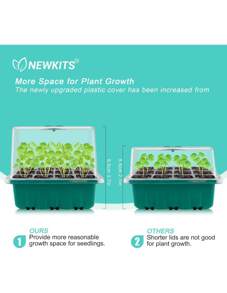 Bandeja de Germinación de Semillas NEWKITS con Luz LED 12 Celdas Bandeja de Germinación de Semillas NEWKITS con Luz LED 12 Celdas