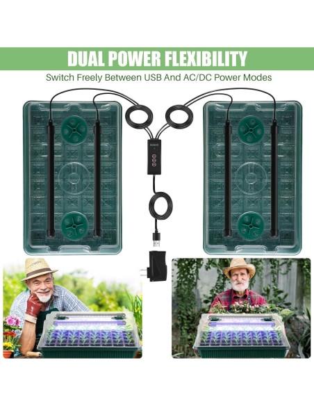Kit de Inicio de Semillas Saillong 2 Bandejas con Luz LED Kit de Inicio de Semillas Saillong 2 Bandejas con Luz LED