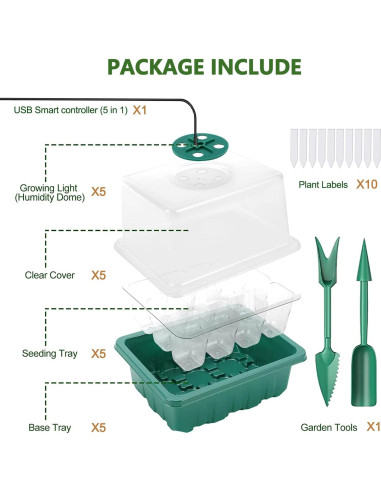 Kit de Inicio de Semillas CANNABMALL con Luz y Temporizador