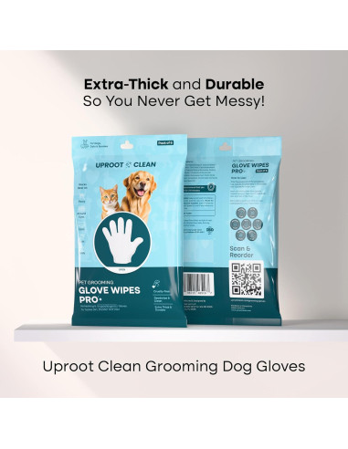 Guantes de Limpieza para Mascotas Uproot Clean - Paquete de 6