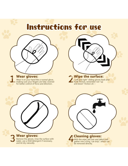 Guante Quitapelos KLIFE para Mascotas Reutilizable 2 Piezas Guante Quitapelos KLIFE para Mascotas Reutilizable 2 Piezas