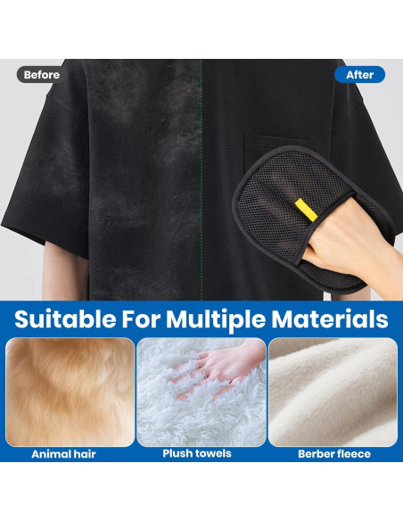 Guante Quitapelos de Mascota Clussbin 2Pcs Reutilizable Guante Quitapelos de Mascota Clussbin 2Pcs Reutilizable