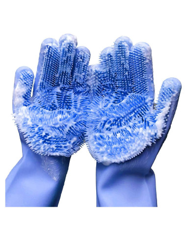 Guantes de Silicona Yinceber para Lavar Platos y Mascotas 34.5 cm