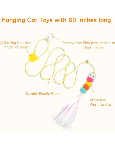 Juguete Interactivo para Gatos Sunshinetop con Ventosa y Plumas Juguete Interactivo para Gatos Sunshinetop con Ventosa y Plumas