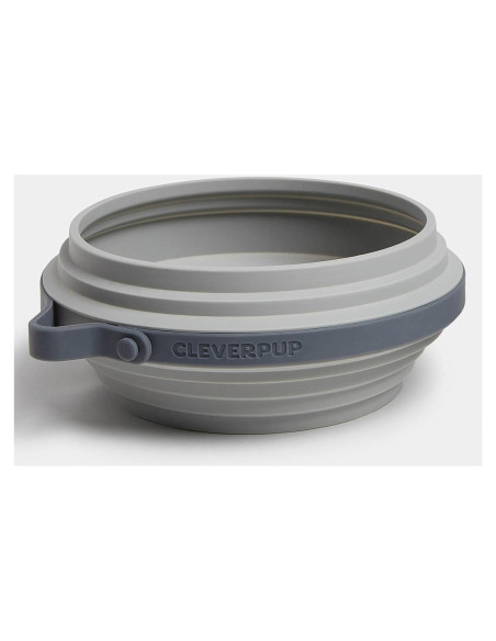 Tazón Colapsable Grande Cleverpup - Silicona 4 Tazas Gris Tazón Colapsable Grande Cleverpup - Silicona 4 Tazas Gris