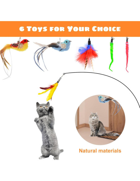Juguetes Interactivos para Gatos Oziral - 10 Piezas con Ventosa Juguetes Interactivos para Gatos Oziral - 10 Piezas con Ventosa