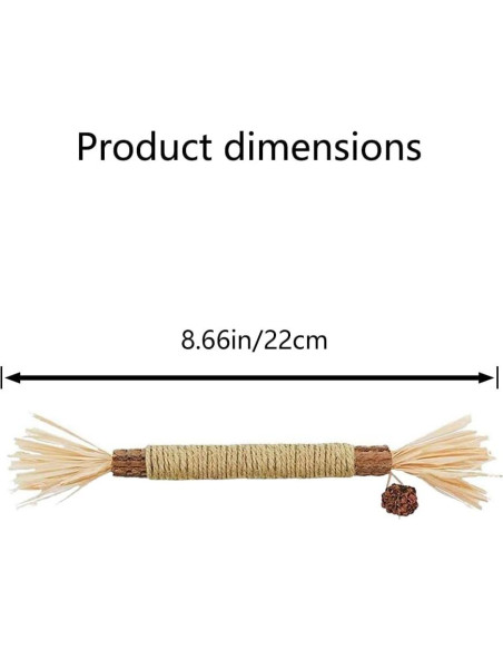 6 Palos de Silvervine Natural HZ-M para Gatos - Juguetes Dentales 6 Palos de Silvervine Natural HZ-M para Gatos - Juguetes Dentales