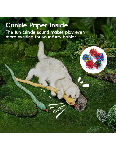 Juguetes para Gatos Potaroma Serpiente 50.8 cm con Catnip