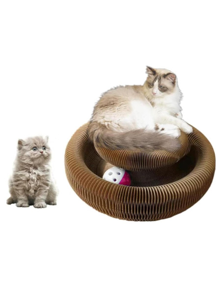 Tablero Rascador para Gatos Enkman 24x24cm Ecológico con Pelota Tablero Rascador para Gatos Enkman 24x24cm Ecológico con Pelota