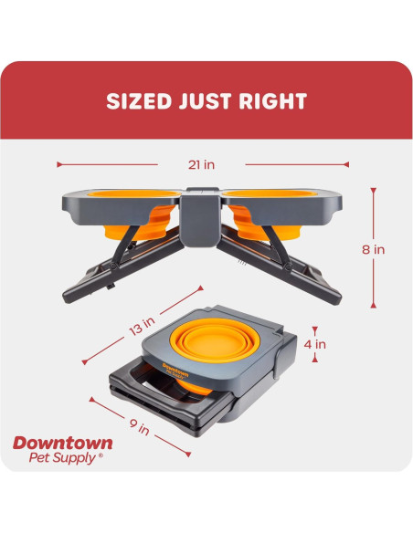 Comedero Elevado Plegable Downtown Pet Supply - 5 Tazas Comedero Elevado Plegable Downtown Pet Supply - 5 Tazas