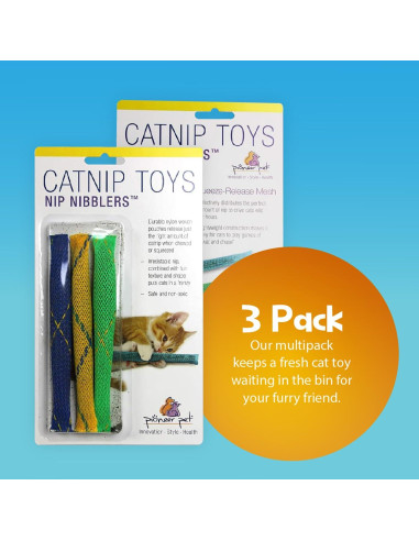 Juguete para Gatos Pioneer Pet Nip Nibblers - Paquete de 3