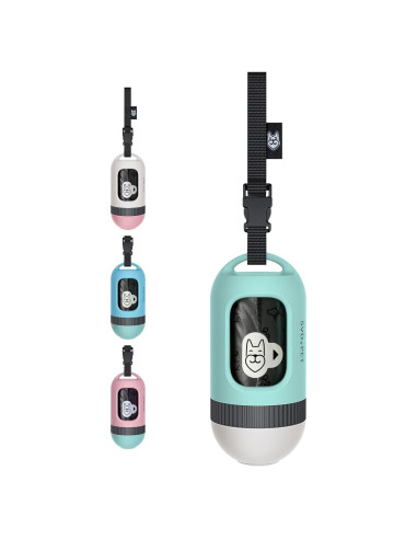 Dispensador de bolsas para excremento de perro SVD.PET Jade/Blanco