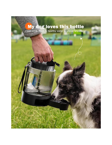Botella de Agua Grande para Perros SwSun 77oz a Prueba de Fugas