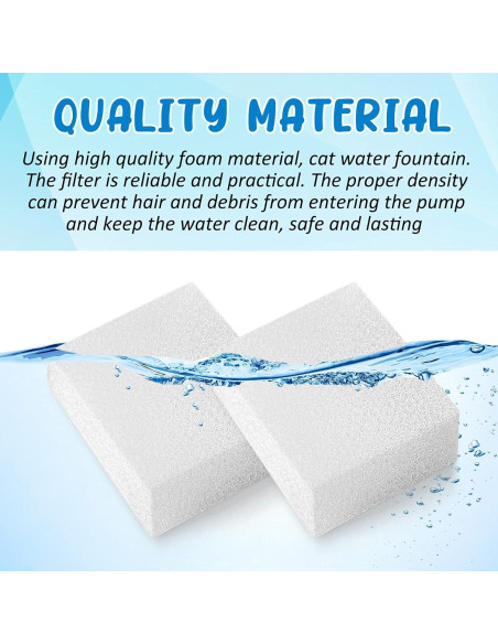 Filtros de Espuma Mudder 12 Pcs para Fuente de Agua Mascotas Filtros de Espuma Mudder 12 Pcs para Fuente de Agua Mascotas