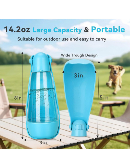 Botella de Agua para Perros UPSKY 414ml Plegable y Multifuncional Botella de Agua para Perros UPSKY 414ml Plegable y Multifuncional