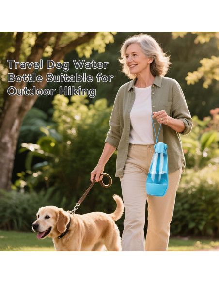 Botella de Agua para Perros UPSKY 414ml Plegable y Multifuncional Botella de Agua para Perros UPSKY 414ml Plegable y Multifuncional
