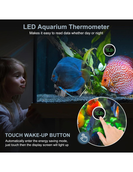 Termómetro Digital de Acuario Ankilo con Pantalla LED HD - 2 Piezas Termómetro Digital de Acuario Ankilo con Pantalla LED HD - 2 Piezas