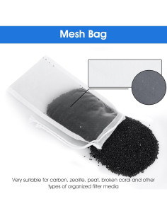 Bolsas de Filtro de Acuario HJZHII 22.86x12.7 cm Malla Fina (6 Pzs) 2
