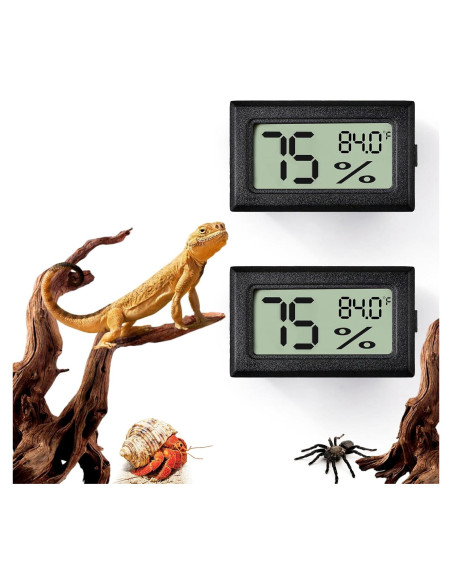 Termómetro y Medidor de Humedad para Reptiles BSRESIN 2 PCS Termómetro y Medidor de Humedad para Reptiles BSRESIN 2 PCS