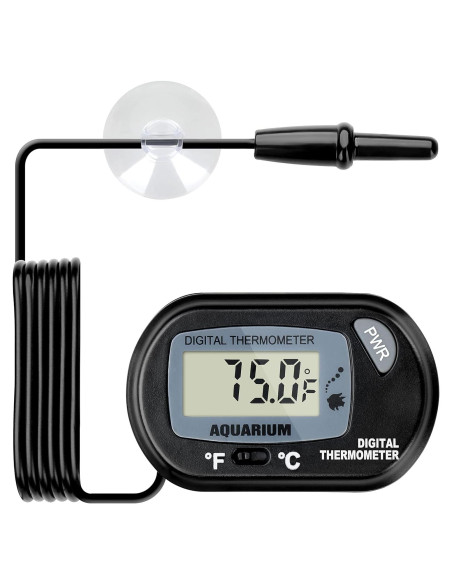 Termómetro Digital LCD Simple Deluxe para Acuario y Terrario Termómetro Digital LCD Simple Deluxe para Acuario y Terrario
