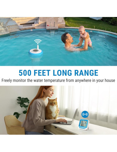 Termómetro Digital Flotante ThermoPro para Piscina 20.06 cm