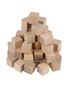 800 Cubos de Madera Natural ZEONHAK 1.9 cm para Manualidades