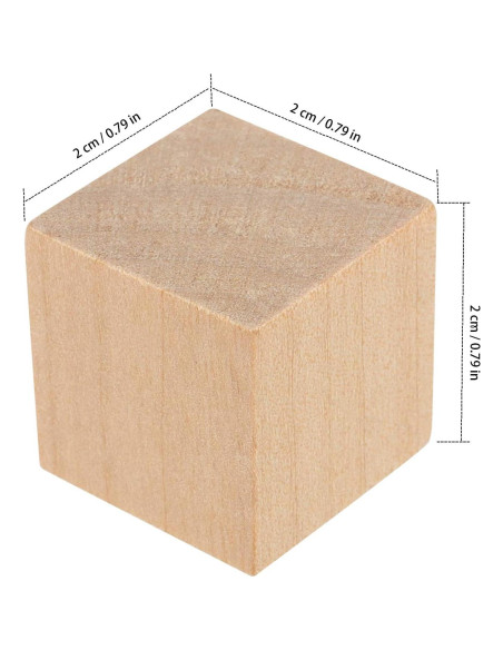 800 Cubos de Madera Natural ZEONHAK 1.9 cm para Manualidades 800 Cubos de Madera Natural ZEONHAK 1.9 cm para Manualidades