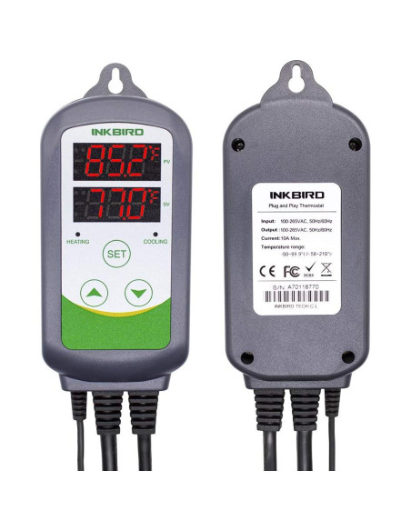 Termostato Digital Inkbird ITC-308 Control de Temperatura 10A Termostato Digital Inkbird ITC-308 Control de Temperatura 10A