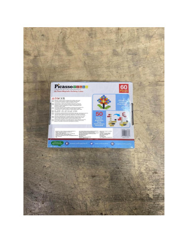PicassoTiles Set de Cubos Magnéticos 60 Piezas 3D STEM