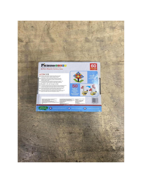 PicassoTiles Set de Cubos Magnéticos 60 Piezas 3D STEM PicassoTiles Set de Cubos Magnéticos 60 Piezas 3D STEM