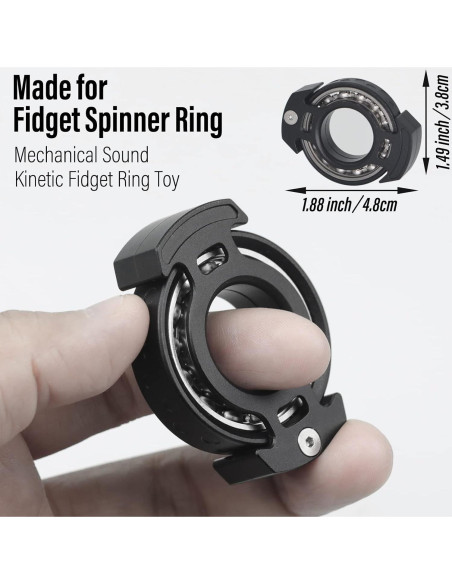 Anillo Fidget FREELOVE Spinner para Adultos, Metal, Compacto Anillo Fidget FREELOVE Spinner para Adultos, Metal, Compacto