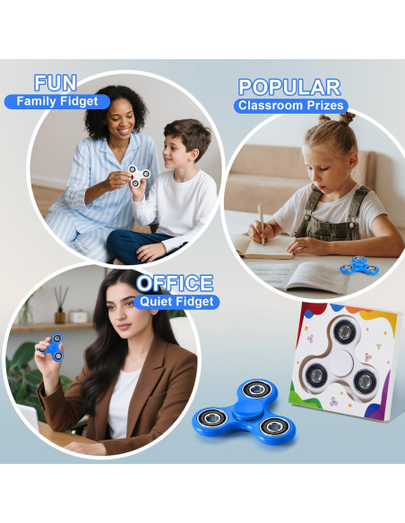 Spinner Antiestrés WELLVO 2 Pcs para Niños y Adultos Spinner Antiestrés WELLVO 2 Pcs para Niños y Adultos