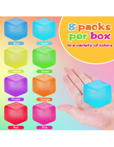 8 Cubos de Estrés DIYDEC 3.5cm Alivio de Ansiedad Colores Vivos