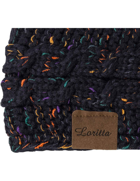 Diadema Térmica Loritta para Mujeres, Forro Polar, Negro Diadema Térmica Loritta para Mujeres, Forro Polar, Negro