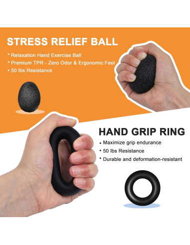 Kit de Entrenador de Fuerza de Agarre Treeroot 5 Piezas
