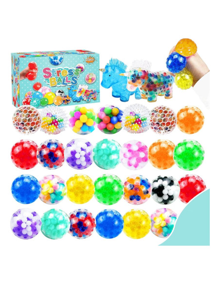 32 Pelotas Antiestrés SUNPROUND, Suaves y Coloridas para Adultos 32 Pelotas Antiestrés SUNPROUND, Suaves y Coloridas para Adultos