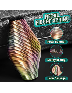 Juguete de resorte metálico CHESLICR para adultos - Alivio de estrés 2
