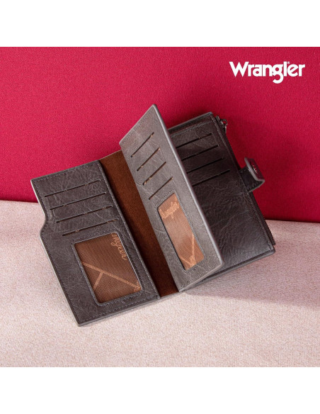 Billetera Bifold Slim Wrangler para Mujeres - Cuero Vegano Billetera Bifold Slim Wrangler para Mujeres - Cuero Vegano