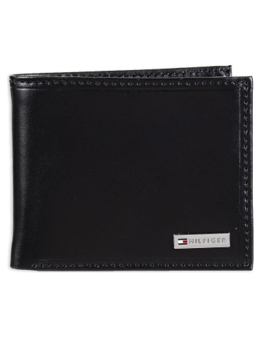 Cartera Bifold Hombre Tommy Hilfiger Negra con Ventana ID