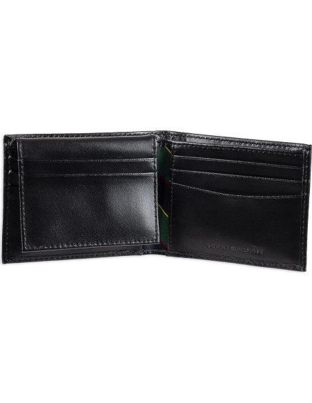 Cartera Bifold Hombre Tommy Hilfiger Negra con Ventana ID Cartera Bifold Hombre Tommy Hilfiger Negra con Ventana ID