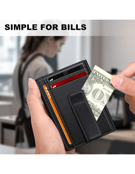 Billetera de Cuero Minimalista GTWUP para Hombres con RFID Billetera de Cuero Minimalista GTWUP para Hombres con RFID