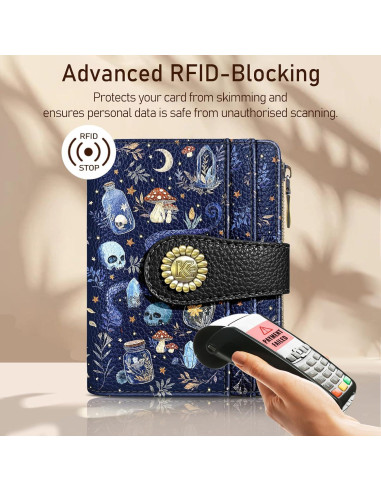 Cartera Bifolding Mujer Kelvoris con RFID y 10 Ranuras