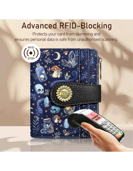 Cartera Bifolding Mujer Kelvoris con RFID y 10 Ranuras Cartera Bifolding Mujer Kelvoris con RFID y 10 Ranuras