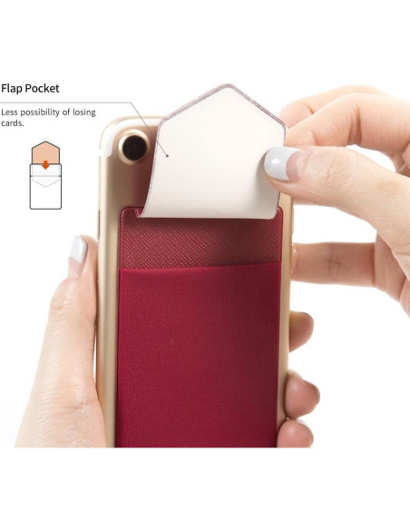 Soporte Adhesivo para Tarjetas Sinjimoru Rojo - Cartera para Teléfono Soporte Adhesivo para Tarjetas Sinjimoru Rojo - Cartera para Teléfono