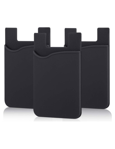 Soporte Adhesivo para Tarjetas Pofesun - 3 Fundas Silicona