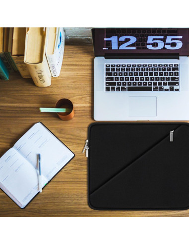 Funda para Laptop 15.6" BOOEUDI Negra, Protección y Estilo