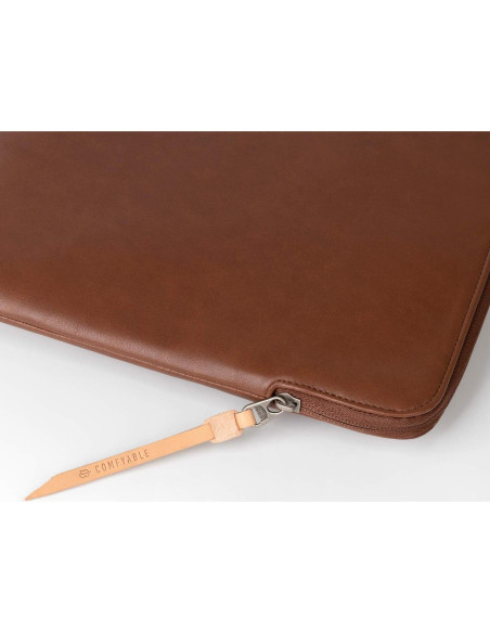 Funda de cuero para laptop 16" Comfyable marrón impermeable Funda de cuero para laptop 16" Comfyable marrón impermeable