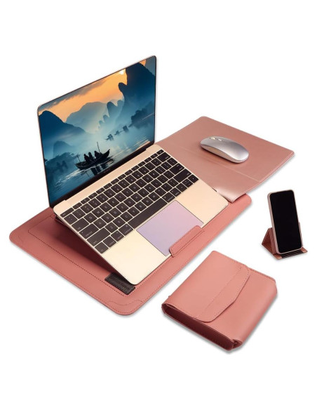 Funda Multifuncional para Laptop IMMOENUC 14" Rosa Dorado Funda Multifuncional para Laptop IMMOENUC 14" Rosa Dorado