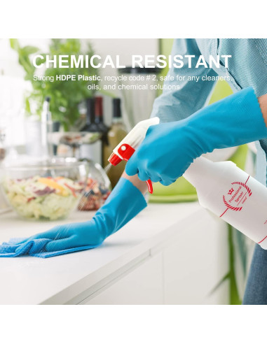 Botellas de Spray Uineko 500 ml (Paquete de 4) Ajustables