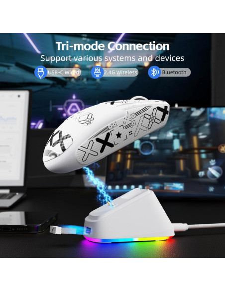 Ratón Gaming Inalámbrico Attack Shark G3 PRO RGB 25K DPI Ratón Gaming Inalámbrico Attack Shark G3 PRO RGB 25K DPI